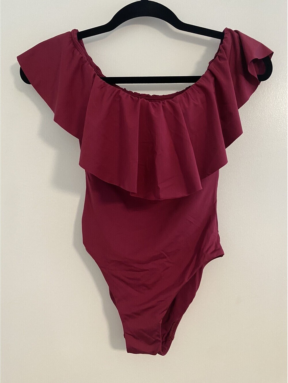 Trina Truk Bandeau One Piece Swimsuit Burgundy Red Size 2